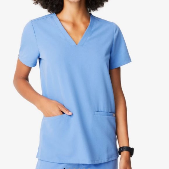 Figs Scrubs Ceil Blue Casma 3 pocket Top/ XXS - Picture 1 of 2